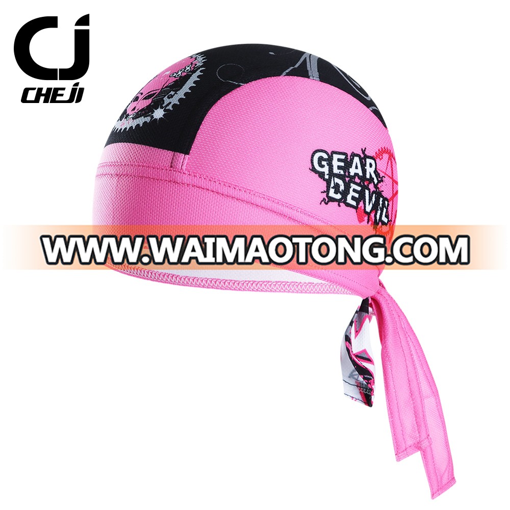 CHEJI Cycling Headscarf Quick Dry Running Riding Sport Bandana Women Sublimation Printing Custom Bicycle Headwear